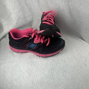 Skechers Shoes Womens 8.5 Flex Appeal Fresh Black And Pink